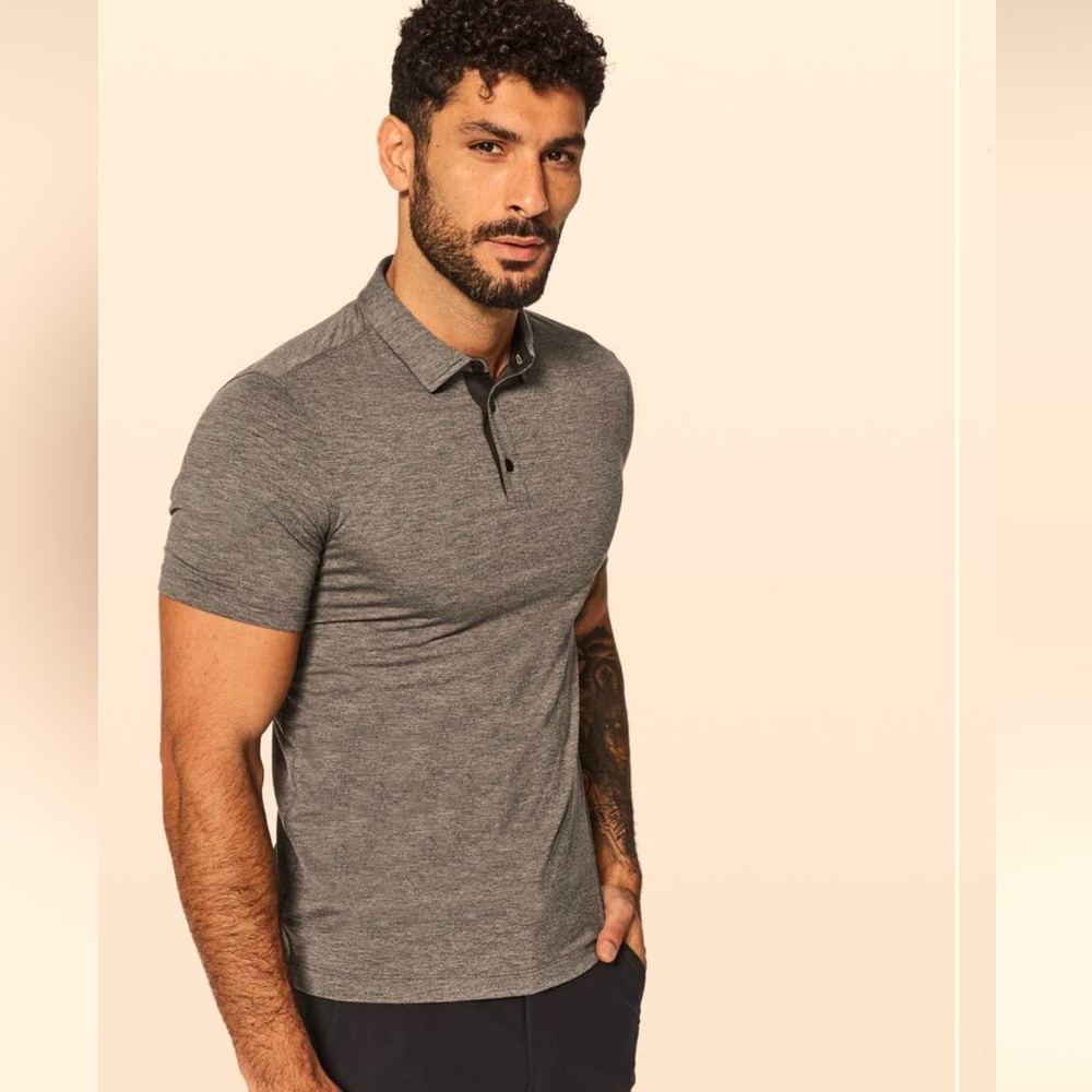 Lululemon Evolution Polo Sz L/XL pristine condition heather gray price firm!